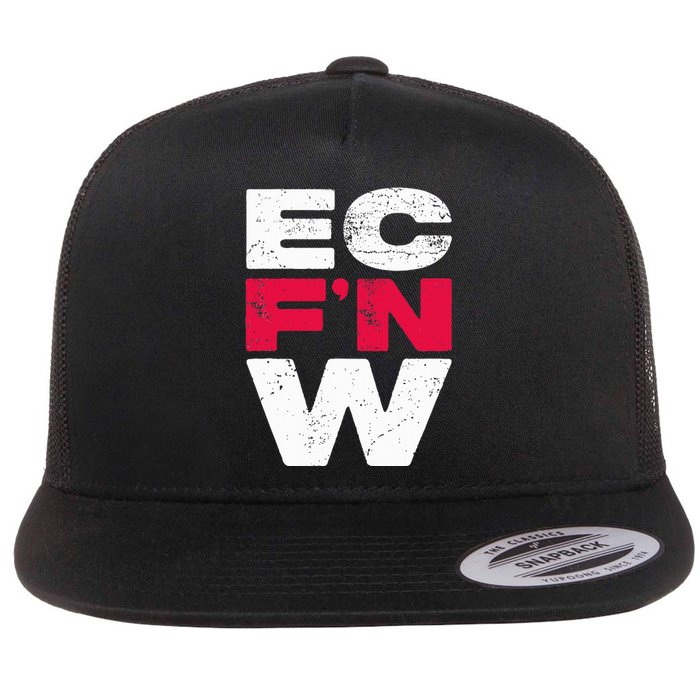 Ec FN W Wrestling Championship Wrestler Fighter Flat Bill Trucker Hat