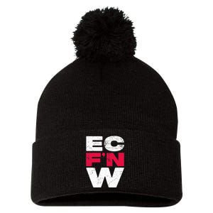 Ec FN W Wrestling Championship Wrestler Fighter Pom Pom 12in Knit Beanie