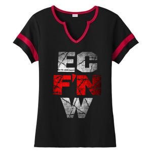 Ec FN W Extreme Championship Wrestling Ecw Ladies Halftime Notch Neck Tee