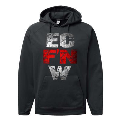 Ec FN W Extreme Championship Wrestling Ecw Performance Fleece Hoodie