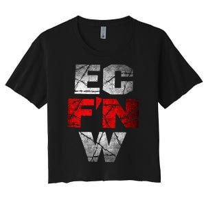 Ec FN W Extreme Championship Wrestling Ecw Women's Crop Top Tee