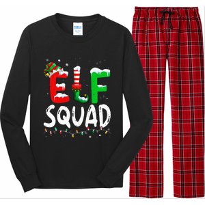 Elf Family Xmas Matching Pajamas Elf Squad  Long Sleeve Pajama Set