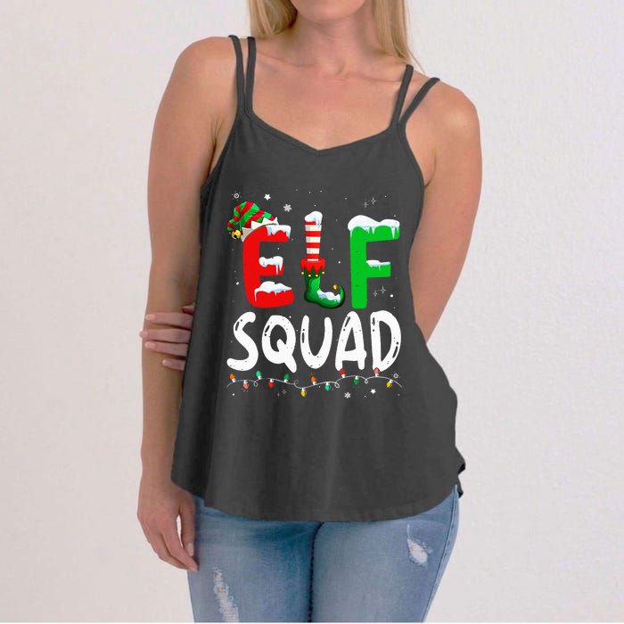 Elf Family Xmas Matching Pajamas Elf Squad  Women's Strappy Tank