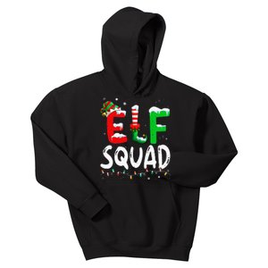 Elf Family Xmas Matching Pajamas Elf Squad  Kids Hoodie