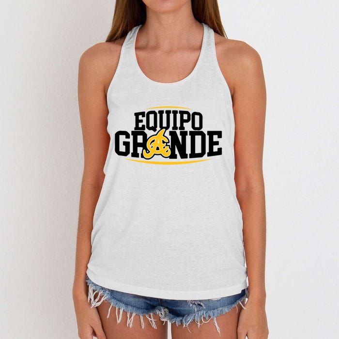 Equipo Grande Aguilas Cibaenas La lena ta aqui Santiago Women's Knotted Racerback Tank