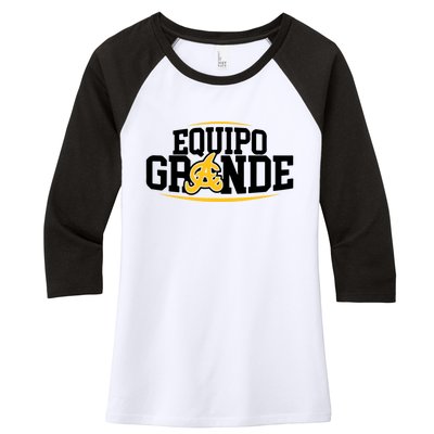 Equipo Grande Aguilas Cibaenas La lena ta aqui Santiago Women's Tri-Blend 3/4-Sleeve Raglan Shirt