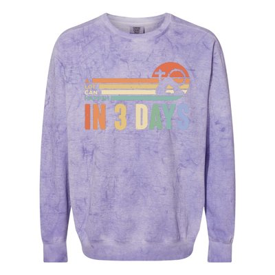 Easter Gift A Lot Can Happen In 3 Days Colorblast Crewneck Sweatshirt