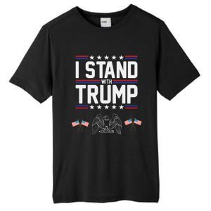 Eagle Graphic American Flag I Stand With Trump Gift Tall Fusion ChromaSoft Performance T-Shirt