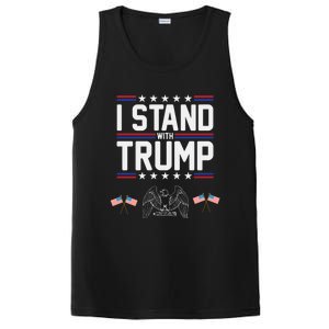 Eagle Graphic American Flag I Stand With Trump Gift PosiCharge Competitor Tank