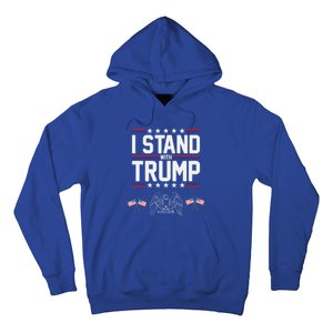 Eagle Graphic American Flag I Stand With Trump Gift Hoodie