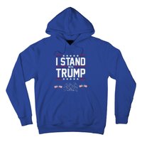 Eagle Graphic American Flag I Stand With Trump Gift Hoodie