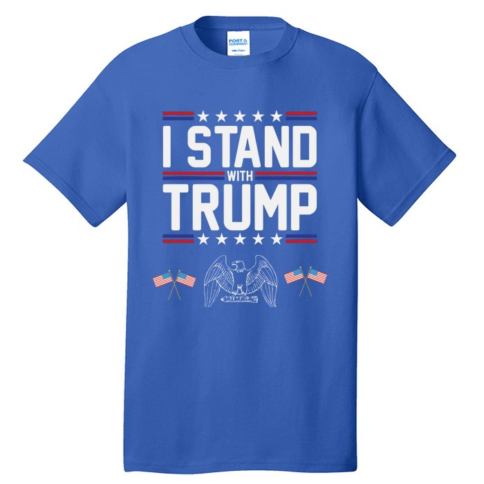 Eagle Graphic American Flag I Stand With Trump Gift Tall T-Shirt