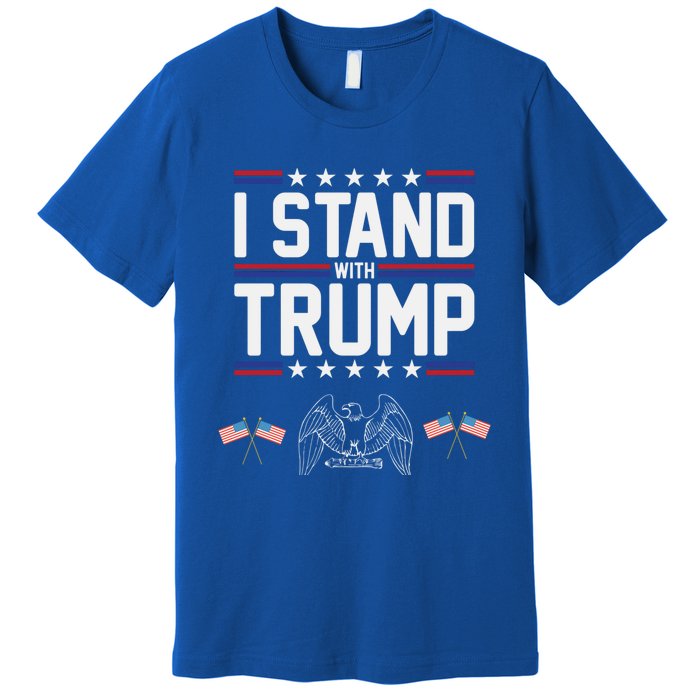 Eagle Graphic American Flag I Stand With Trump Gift Premium T-Shirt