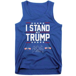 Eagle Graphic American Flag I Stand With Trump Gift Tank Top