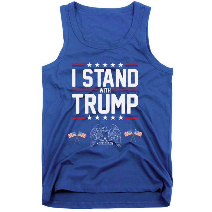 Eagle Graphic American Flag I Stand With Trump Gift Tank Top