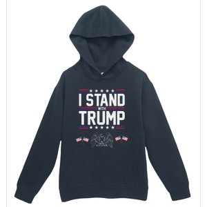 Eagle Graphic American Flag I Stand With Trump Gift Urban Pullover Hoodie