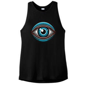 Eye Graphic Art For Adults Oa Vision Graphics Ladies PosiCharge Tri-Blend Wicking Tank