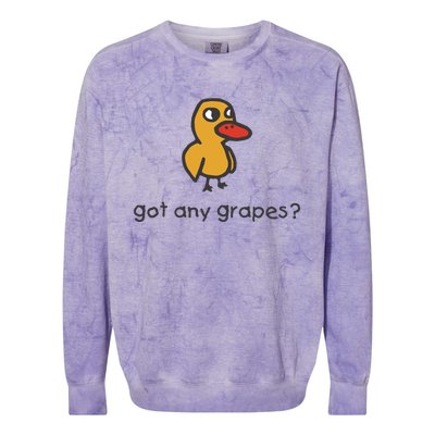 Embroidered Got Any Grapes Duck Colorblast Crewneck Sweatshirt