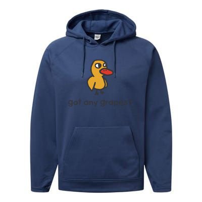 Embroidered Got Any Grapes Duck Performance Fleece Hoodie