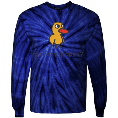 Embroidered Got Any Grapes Duck Tie-Dye Long Sleeve Shirt