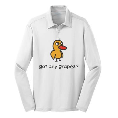 Embroidered Got Any Grapes Duck Silk Touch Performance Long Sleeve Polo