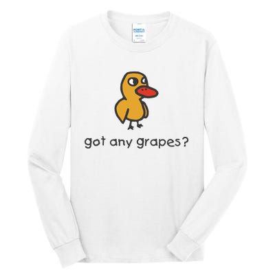 Embroidered Got Any Grapes Duck Tall Long Sleeve T-Shirt