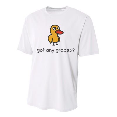 Embroidered Got Any Grapes Duck Performance Sprint T-Shirt