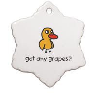 Embroidered Got Any Grapes Duck Ceramic Star Ornament