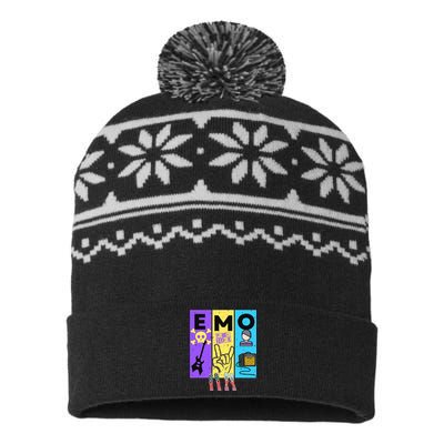 Emo Grunge Alternative Style  USA-Made Snowflake Beanie