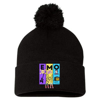 Emo Grunge Alternative Style  Pom Pom 12in Knit Beanie