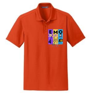 Emo Grunge Alternative Style Dry Zone Grid Polo