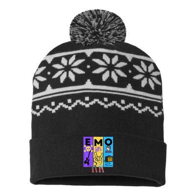 Emo Grunge Alternative Style USA-Made Snowflake Beanie