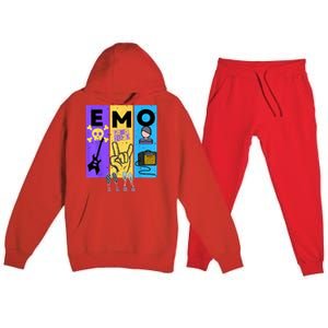 Emo Grunge Alternative Style Premium Hooded Sweatsuit Set