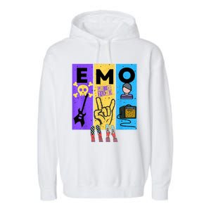 Emo Grunge Alternative Style Garment-Dyed Fleece Hoodie