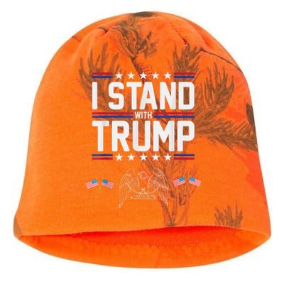 Eagle Graphic American Flag I Stand With Trump Kati - Camo Knit Beanie