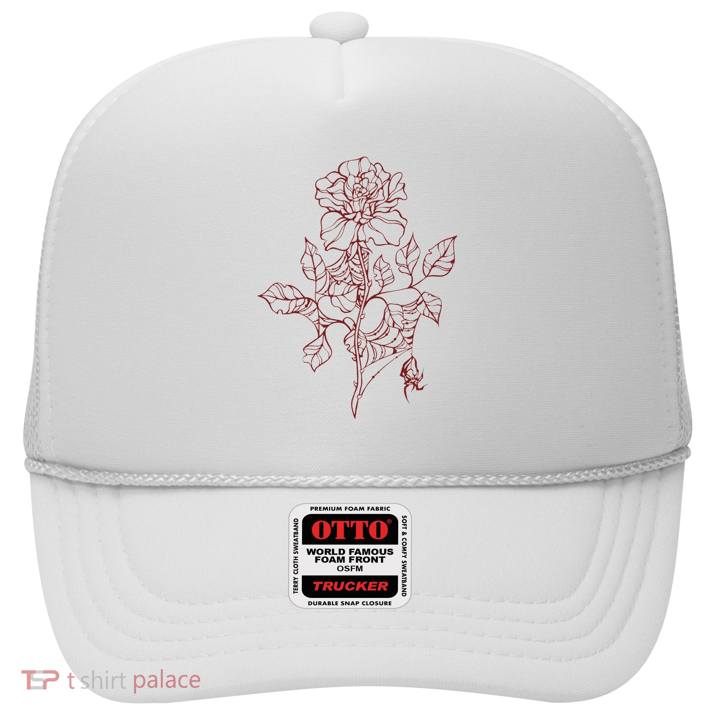 Emo Goth Alt Fairy Grunge Flower Rose Spider And Web Trucker Hat