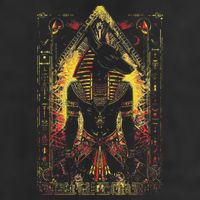 Egyptian Gods Anubis Ra Ruler Egyptian God 7 Panel Mesh Trucker Snapback Hat