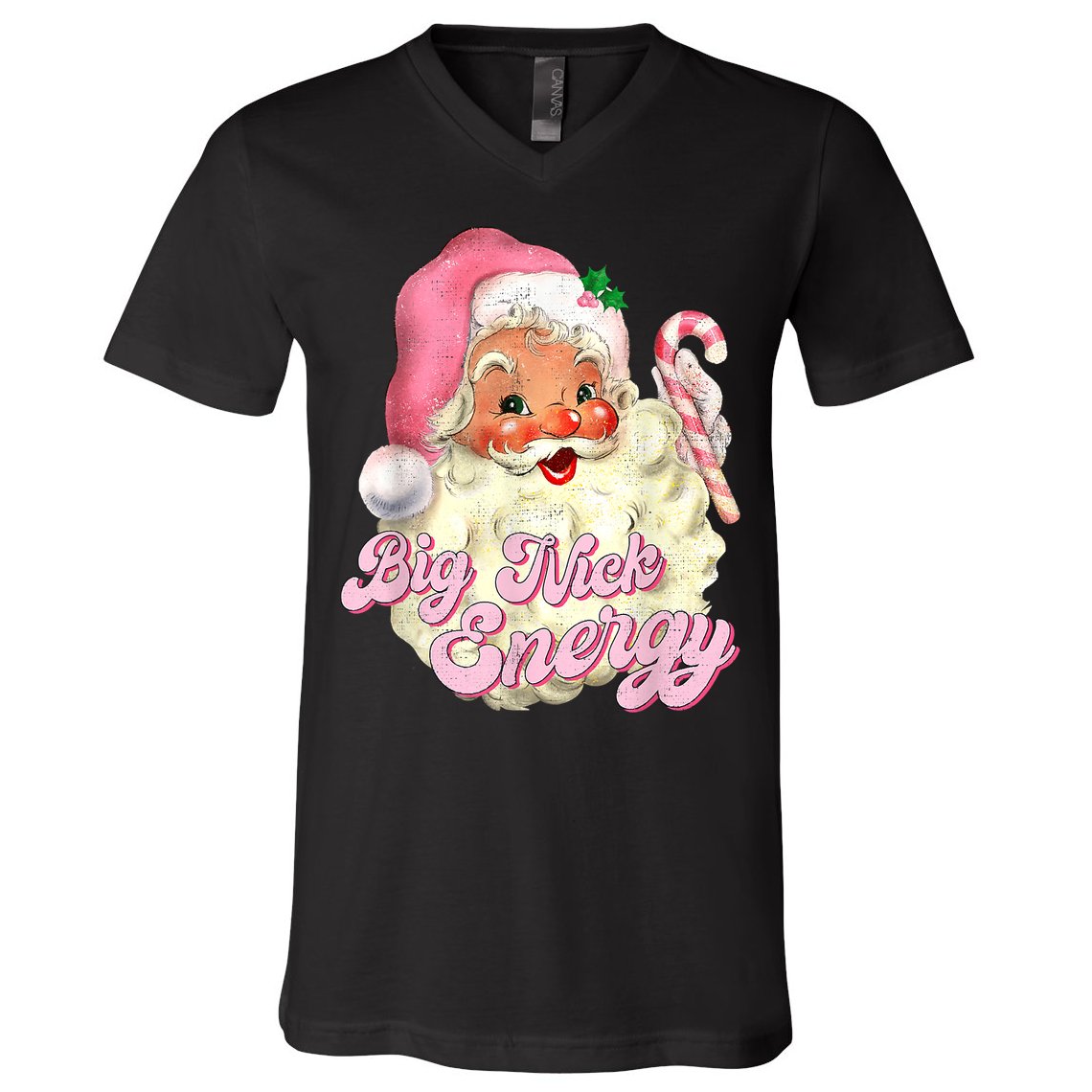 Etro Groovy Big Nick Santa Energy Pink Santa Christmas Xmas V-Neck T-Shirt