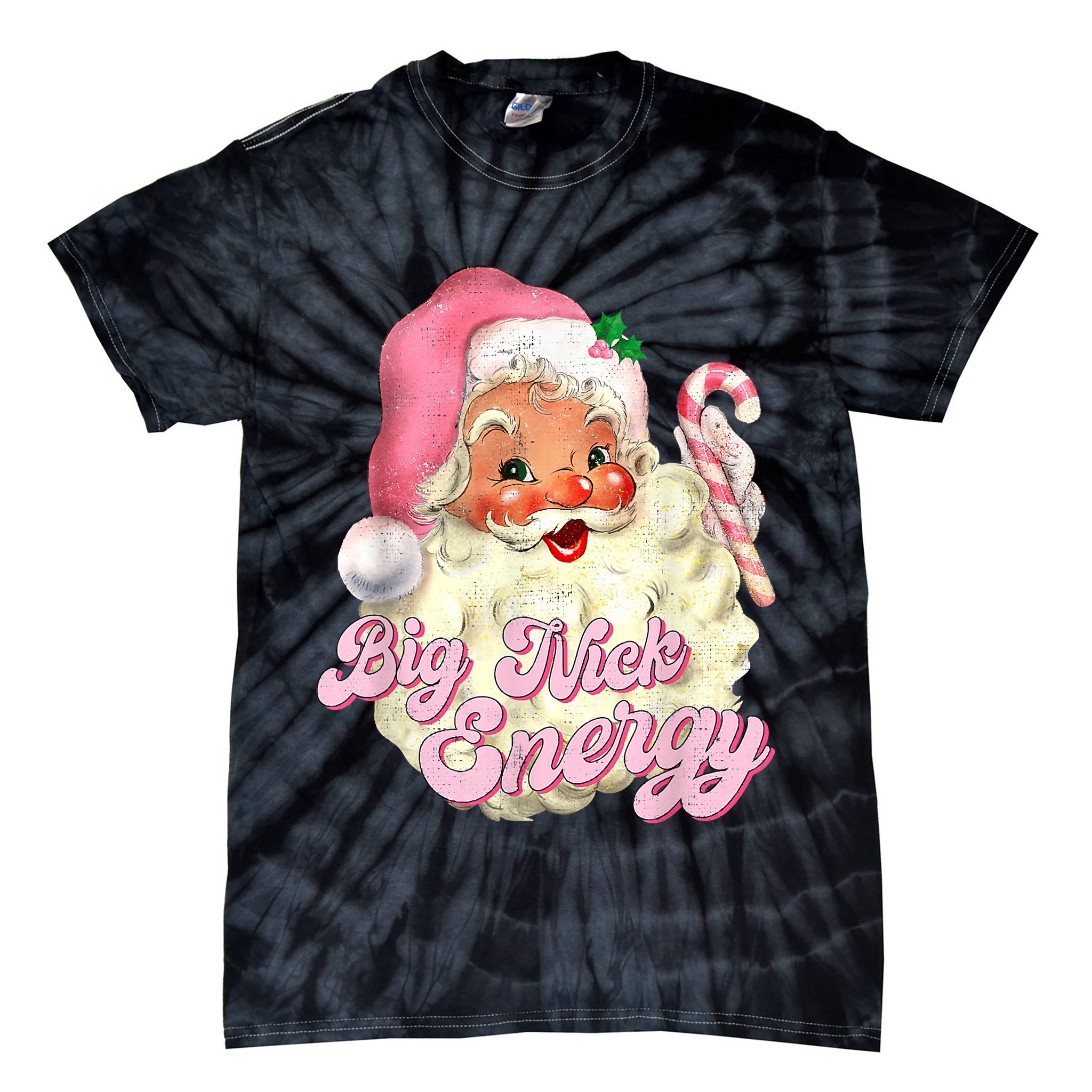 Etro Groovy Big Nick Santa Energy Pink Santa Christmas Xmas Tie-Dye T-Shirt