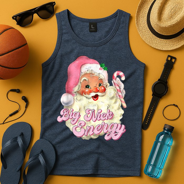 Etro Groovy Big Nick Santa Energy Pink Santa Christmas Xmas Tank Top
