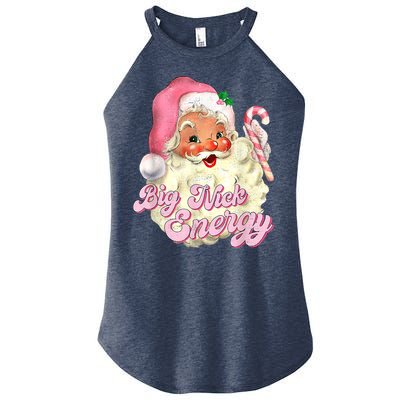 Etro Groovy Big Nick Santa Energy Pink Santa Christmas Xmas Women's Perfect Tri Rocker Tank