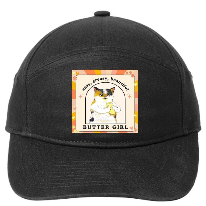 Easy Greasy Beautiful Butter Girl 7-Panel Snapback Hat