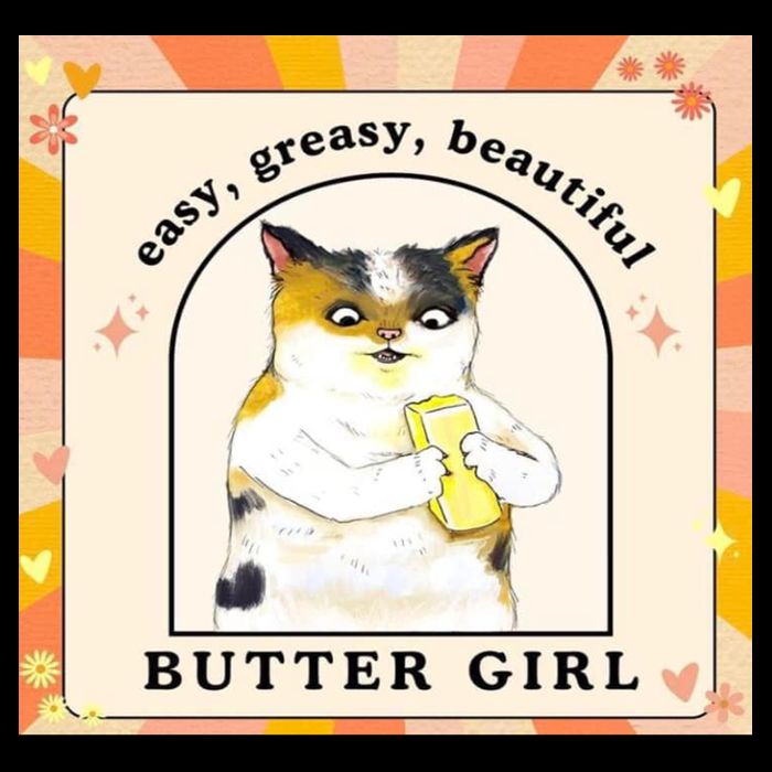 Easy Greasy Beautiful Butter Girl 7-Panel Snapback Hat