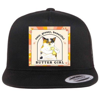 Easy Greasy Beautiful Butter Girl Flatbill Hat