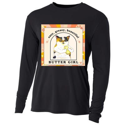 Easy Greasy Beautiful Butter Girl Cooling Performance Long Sleeve Crew