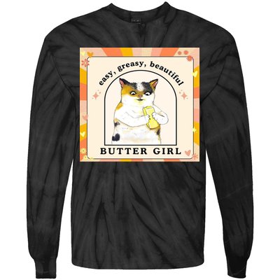 Easy Greasy Beautiful Butter Girl Tie-Dye Long Sleeve Shirt