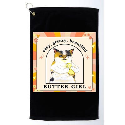Easy Greasy Beautiful Butter Girl Golf Towel