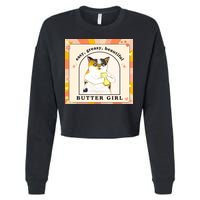 Easy Greasy Beautiful Butter Girl Cropped Pullover Crew