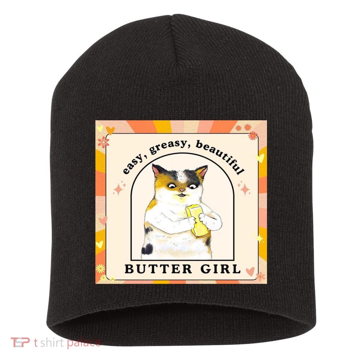 Easy Greasy Beautiful Butter Girl Short Acrylic Beanie