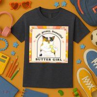 Easy Greasy Beautiful Butter Girl Kids T-Shirt